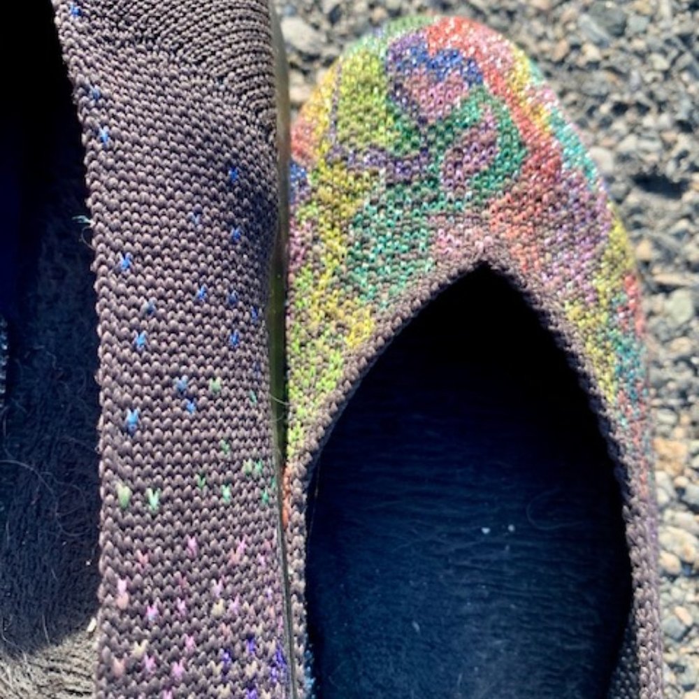 Rothy's Custom Peacock Flats Size 8